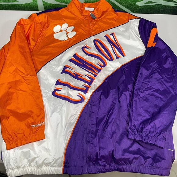 Clemson Tigers Mitchell & Ness Retro Lined Windbreaker Jacket - Picture 1 of 4
